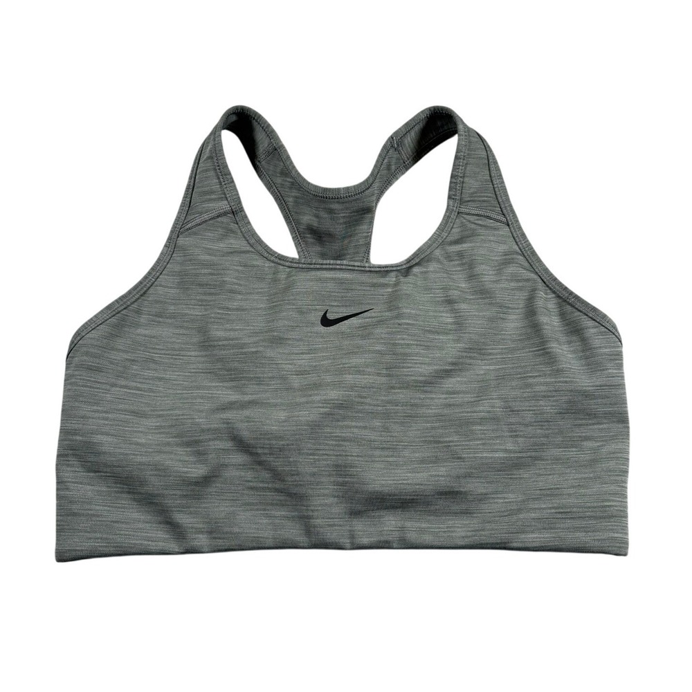 Nike Womens‎ XL Sports Bra Grey Heathered Racerback Dri-Fit  Activewear Gym